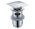 Донный клапан Push-up с переливом WasserKRAFT A105, хром