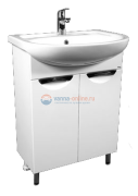 Тумба с раковиной Emmy Милли, напольная, раковина Уют 55