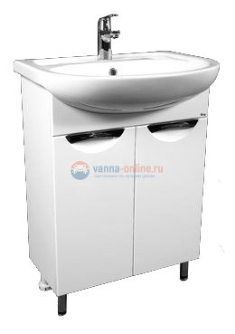 Тумба с раковиной Emmy Милли, напольная, раковина Уют 55