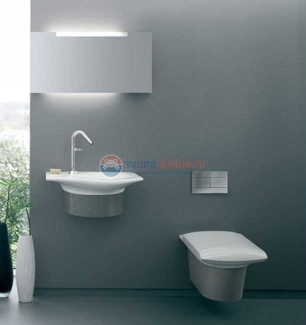 Обшивка Jacob Delafon Stillness E75629-39R металлическая для унитаза и биде (серый металл)