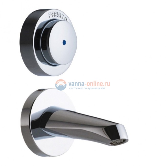 Кран и излив порционный Presto 512 S 31661 для раковины настенный