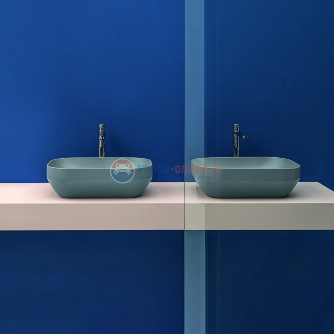 Раковина накладная AXA Decus прямоугольная 500х350хh150мм., серый матовый