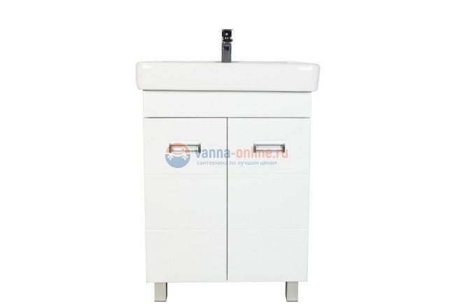 Тумба с раковиной Orange Таис 60 см, напольная, цвет - белый Тумба с раковиной Orange Таис 60 см, напольная, цвет - белый
