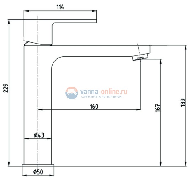 Смеситель E.C.A Nita 102188041EX для раковины с удлиненным корпусом Смеситель E.C.A Nita 102188041EX для раковины с удлиненным корпусом