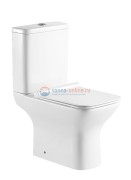 Напольный унитаз Aquanet Cube 2-C CL-12288 (240208) безободковый с бачком 2-C-1 CL-12288-1 (240209) с крышкой-сиденьем Soft Close - Slimseat