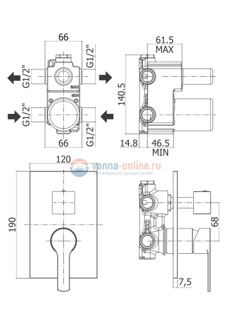 Смеситель для душа Cezares Fuoco FUOCO-DEV3-01, хром Смеситель для душа Cezares Fuoco FUOCO-DEV3-01, хром
