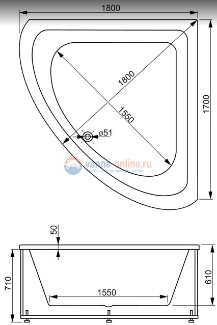 Акриловая ванна Vagnerplast Incognito 180 x 180 см Акриловая ванна Vagnerplast Incognito 180 x 180 см