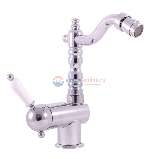 Смеситель для биде Rav-Slezak Labe L508.5/9, хром/белый Смеситель для биде Rav-Slezak Labe L508.5/9, хром/белый