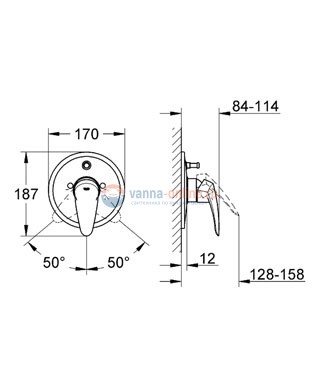 Смеситель Grohe Eurodisc 19548001 для ванны и душа Смеситель Grohe Eurodisc 19548001 для ванны и душа