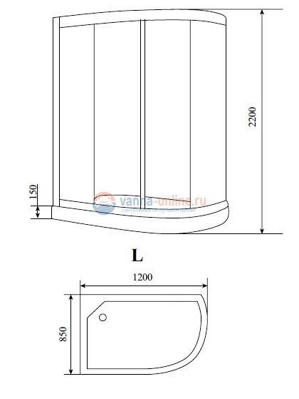 Душевая кабина Timo Standart T-1102 120 x 85 см Душевая кабина Timo Standart T-1102 120 x 85 см