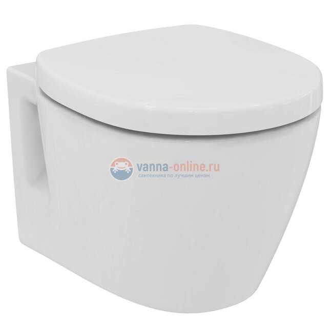 Сидение и крышка для унитаза Ideal Standard CONNECT SPACE E129101 с функцией плавного закрытия Сидение и крышка для унитаза Ideal Standard CONNECT SPACE E129101 с функцией плавного закрытия