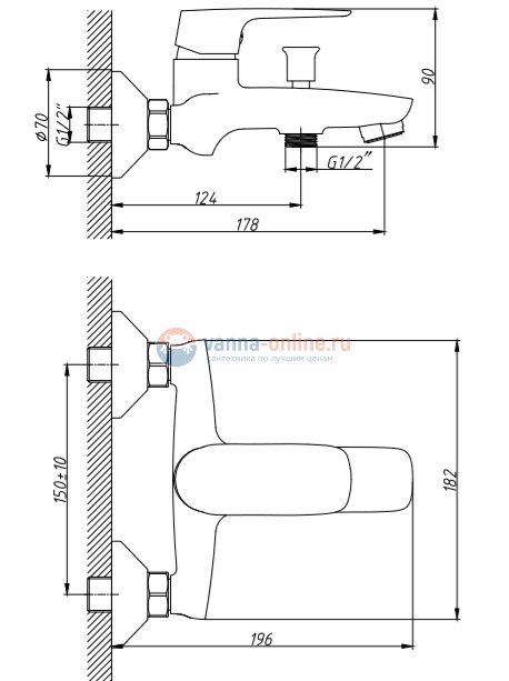 Смеситель Orange Mari M07-100cr для ванны и душа Смеситель Orange Mari M07-100cr для ванны и душа