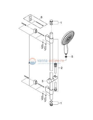 Душевой гарнитур Grohe Power & Soul 27749000 Душевой гарнитур Grohe Power & Soul 27749000