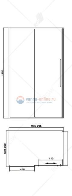 Душевой уголок RGW SV-42-B 32324270-14 100 х 70 см прямоугольный, черный