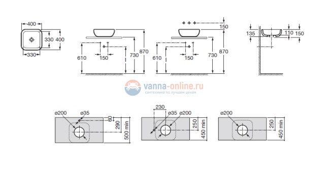 Раковина Roca Urban Лондон 32765L00U