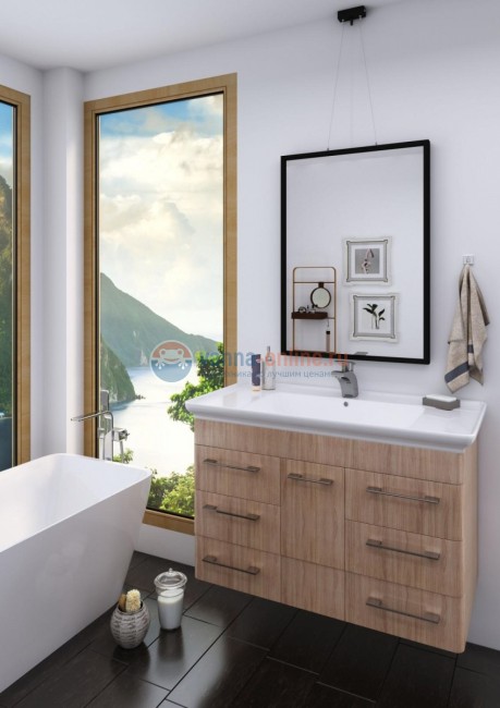 Раковина Kirovit Дуглас 105 см фаянс, белая