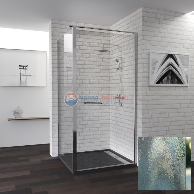 Душевой уголок RGW PA-48, 04084897-51, 90x70x185 см, дверь распашная, стекло шиншилла, хром