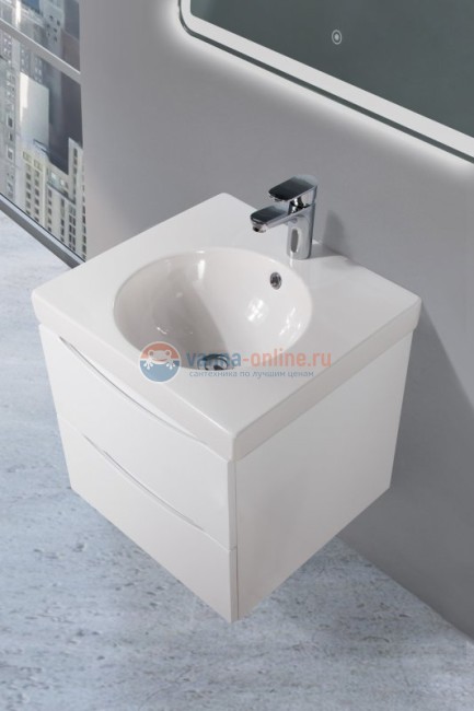 Тумба под раковину BelBagno Fly FLY-500-2C-SO-BL-P, 47,5 х 45 х 45 см, Bianco Lucido/белый глянец