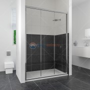 Душевая дверь RGW CL-11, 04091145-11, 145 х 185 см раздвижная, стекло прозрачное, хром