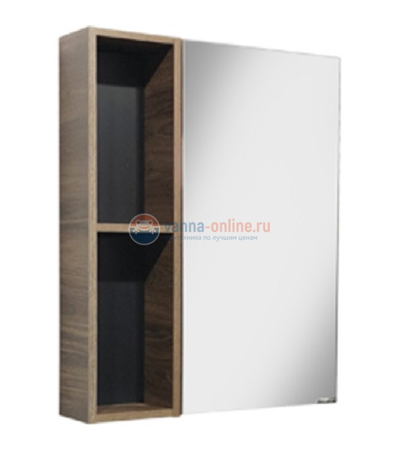 Зеркальный шкаф Comfortу Штутгарт-60, дуб тёмно-коричневый