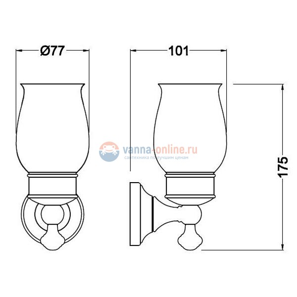 Стакан Schein Saine Chrome 7053011