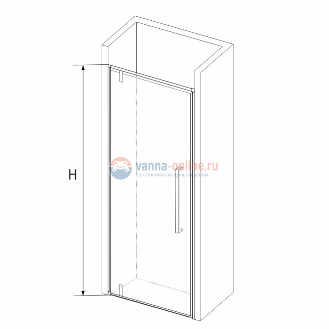 Душевая дверь RGW SV-02 B 06320209-14 90 х 200 см распашная, стекло прозрачное, черный