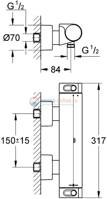 Термостат Grohe Grohtherm 2000 New 34169001 для душа