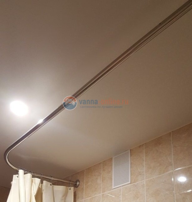 Карниз Г- образный Акватек 160x75 см KARN-0000019 для ванны Пандора