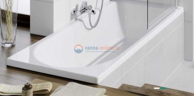 Ванна Bette Ocean 8857-000AD 180 x 80 см, белая с шумоизоляцией, перелив сзади