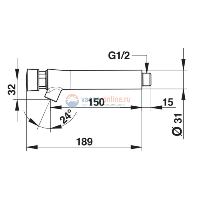 Кран настенный Presto Neo 66020