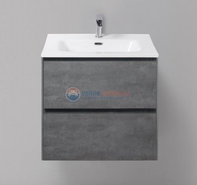 Тумба под раковину BelBagno Pietra PIETRA-600-2C-SO-SCM, 60 х 46 х 55 см, цвет серый (stucco cemento)