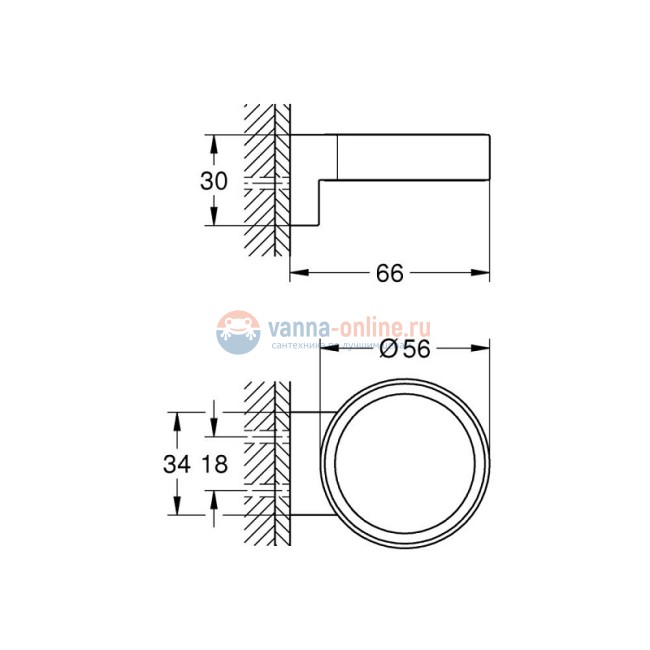 Держатель для стакана или мыльницы Grohe Selection 41027EN0, никель матовый Держатель для стакана или мыльницы Grohe Selection 41027EN0, никель матовый