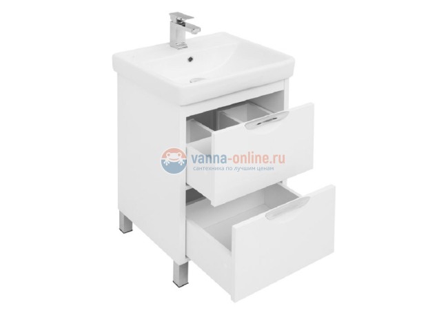Тумба под раковину Aquanet Гретта new 50 233576, цвет белый