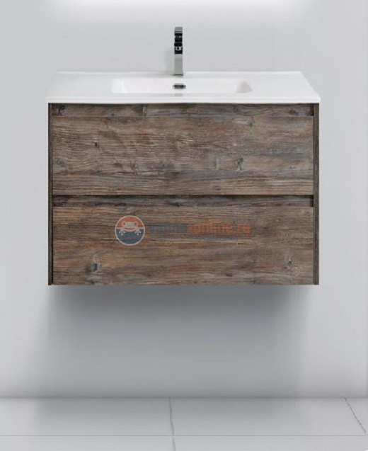 Тумба с раковиной Belbagno KRAFT 39-500/390-2C-SO-PP 50 cм подвесная с 2 ящиками, Pino Pasadena