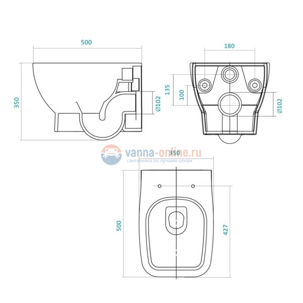 Подвесной унитаз Santek Нео 1.WH30.2.423 35x50 см Soft Close, дюропласт Подвесной унитаз Santek Нео 1.WH30.2.423 35x50 см Soft Close, дюропласт