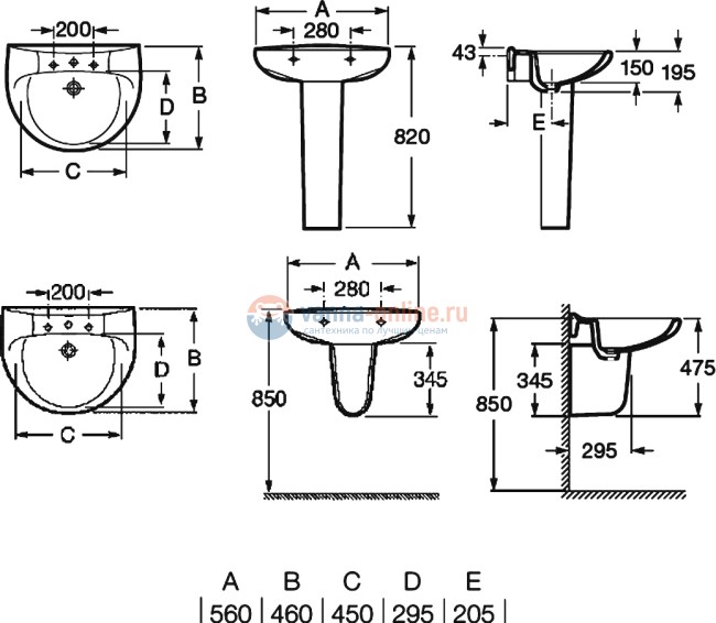 Раковина Roca Victoria 32739300Y 56 x 46 см Раковина Roca Victoria 32739300Y 56 x 46 см