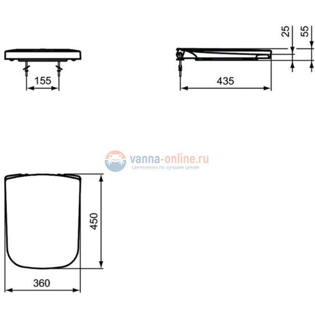 Сидение и крышка для унитаза Ideal Standard STRADA J469701