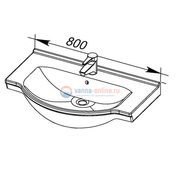 Раковина мебельная Aquanet Аква 80 183023