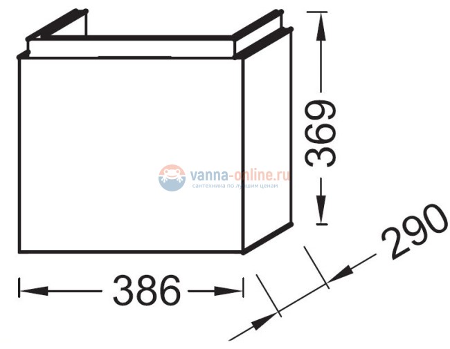 Тумба под раковину Jacob Delafon Formilia EB1096-E10, 38.6 х 29 см, квебекский дуб