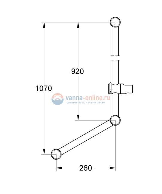 Душевая штанга Grohe Relexa 28587000 с ручкой Душевая штанга Grohe Relexa 28587000 с ручкой