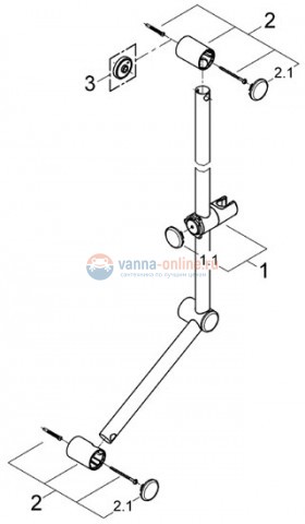 Душевая штанга Grohe Relexa 28587000 с ручкой Душевая штанга Grohe Relexa 28587000 с ручкой