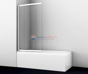 Стеклянная шторка WasserKraft Main 41S02-80 для душа, раздвижная, распашная, двустворчатая