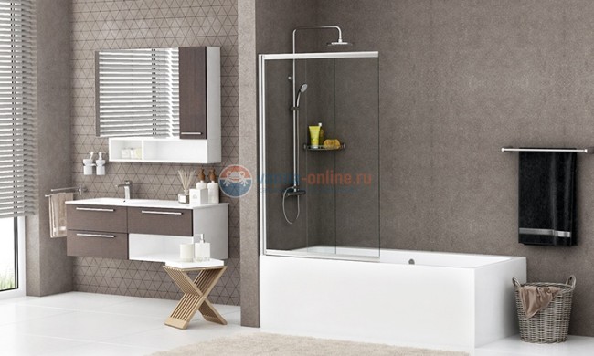 Стеклянная шторка WasserKraft Main 41S02-80 для душа, раздвижная, распашная, двустворчатая Стеклянная шторка WasserKraft Main 41S02-80 для душа, раздвижная, распашная, двустворчатая