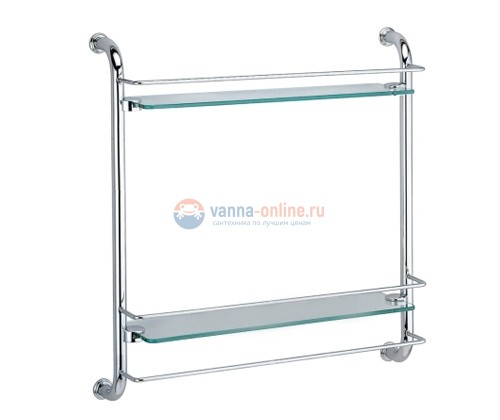 Полка стеклянная двойная WasserKRAFT 2022