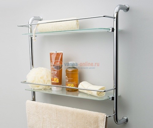 Полка стеклянная двойная WasserKRAFT 2022