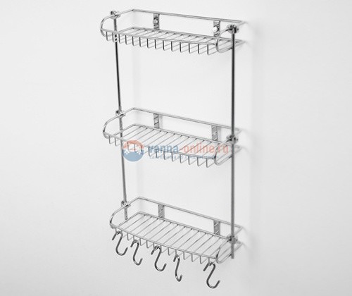 Полка металлическая прямая тройная WasserKRAFT К-1433