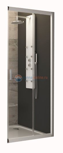 Душевая дверь Ravak Blix BLRV2K-80 1XV40U00Z1, профиль сатин, стекло Транспарент