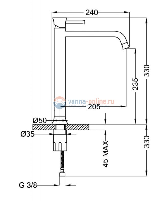 Смеситель для раковины Cezares Positano POSITANO-LC-01-W0 Смеситель для раковины Cezares Positano POSITANO-LC-01-W0