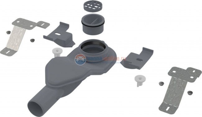 Cифон экстра низкий Alcaplast APZ-S6 DN40 и комплект регулируемых ног