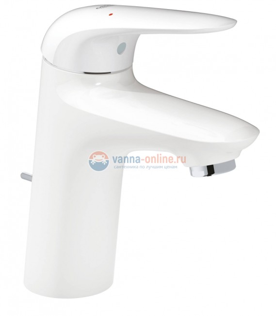 Смеситель для раковины Grohe Eurostyle 2015 23707LS3, с донным клапаном, белая луна
